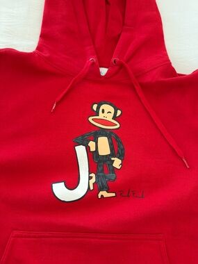 Paul Frank Red Hoodie with Julius Monkey Graphic